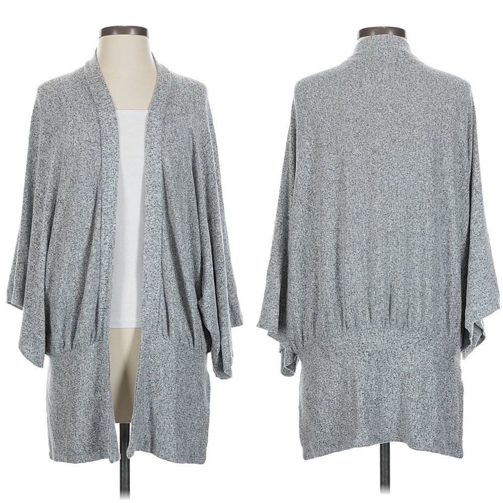 Anthropologie MTWTFSS Gray Draped Cocoon Cardigan Relaxed Lagenlook One Size